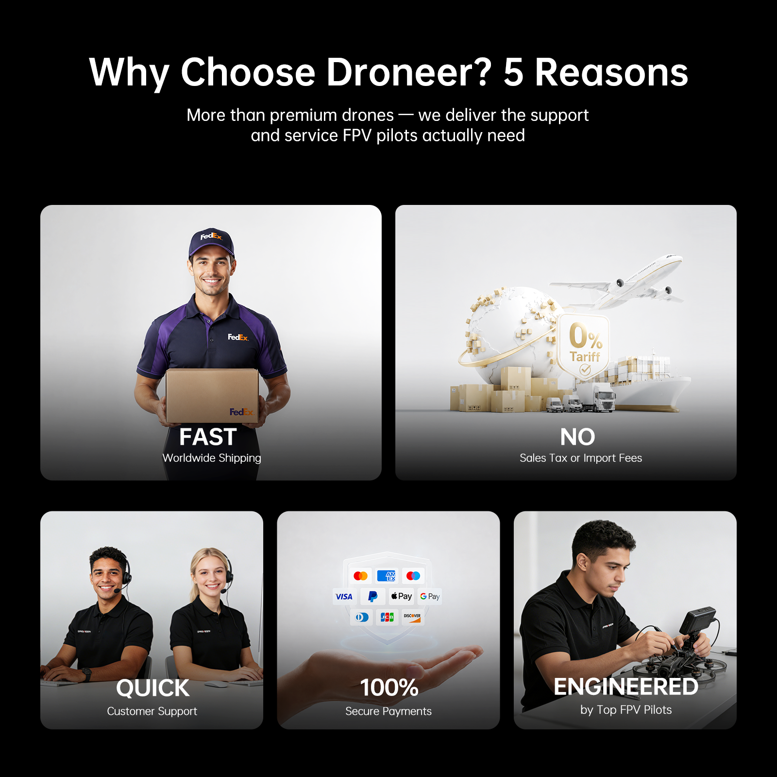 Droneer X501 Analog FPV Drone