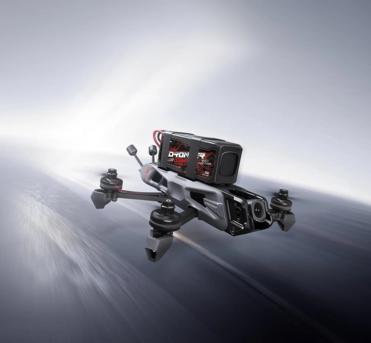 High-speed Droneer X501 FPV drone in flight