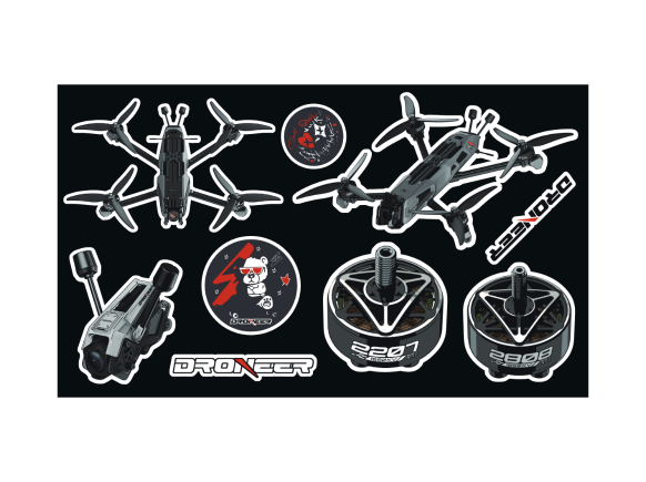 custom drone stickers for decoration